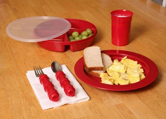 Red dinnerware